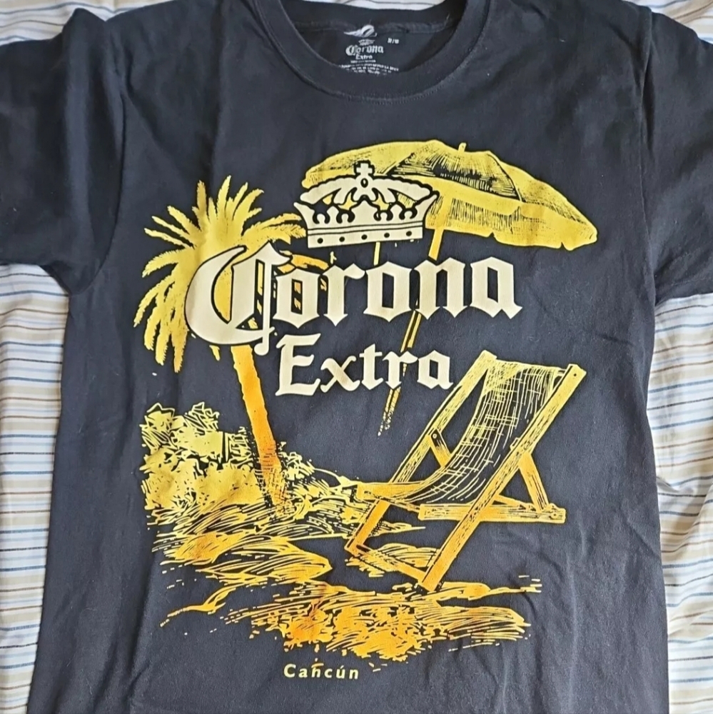Vintage Y2k Corona Extra Beach Cancun T-Shirt Size Medium